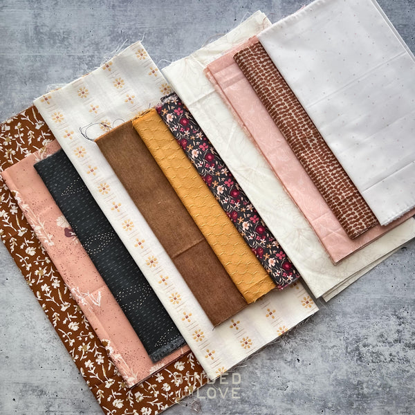 Curated Remnant Bundle | 11 Fabric End of Bolt Quilting Bundle | One of a Kind | REMNANT BUNDLE-44