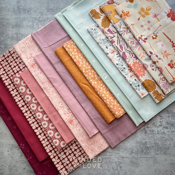 Curated Remnant Bundle | 16 Fabric End of Bolt Quilting Bundle | One of a Kind | REMNANT BUNDLE-34