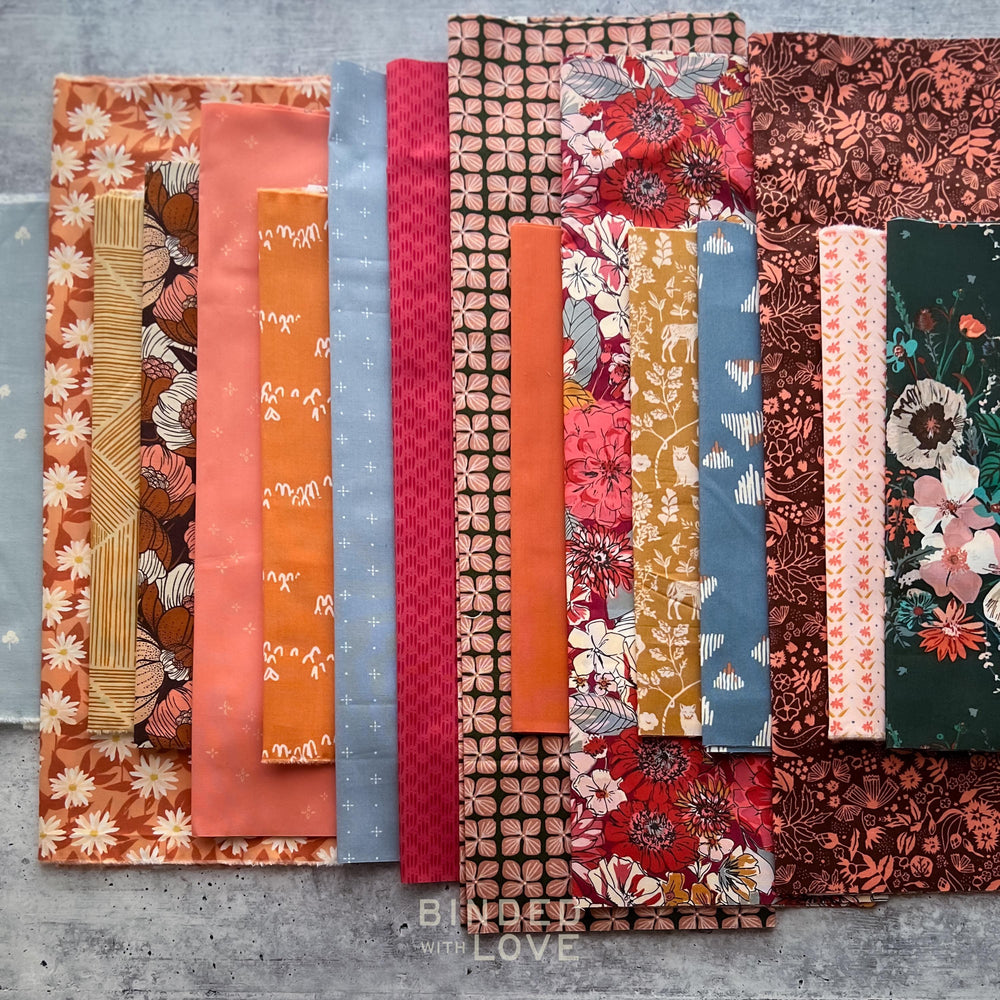 Curated Remnant Bundle | 16 Fabric End of Bolt Quilting Bundle | One of a Kind | REMNANT BUNDLE-28