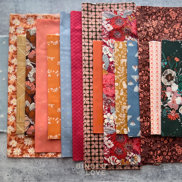 Curated Remnant Bundle | 16 Fabric End of Bolt Quilting Bundle | One of a Kind | REMNANT BUNDLE-28