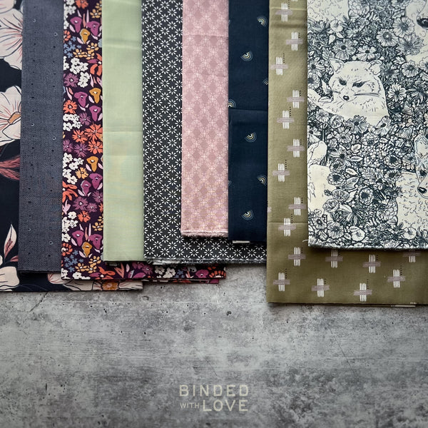 Curated Remnant Bundle | 9 Fabric End of Bolt Quilting Bundle | One of a Kind | REMNANT BUNDLE-37