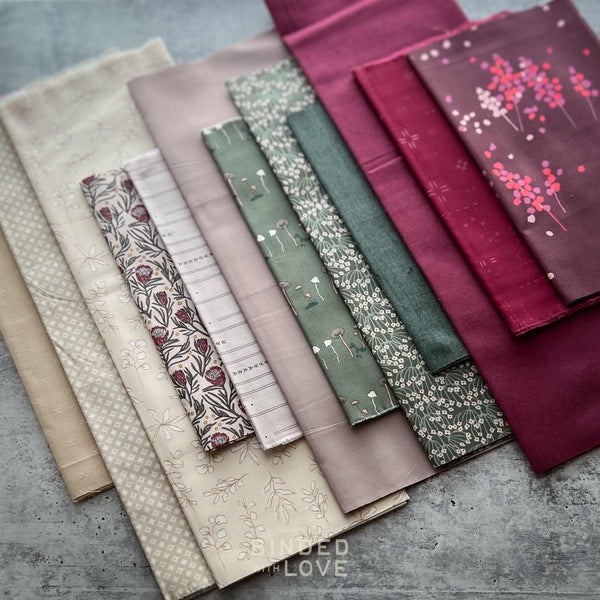 Curated Remnant Bundle | 12 Fabric End of Bolt Quilting Bundle | One of a Kind | REMNANT BUNDLE-36