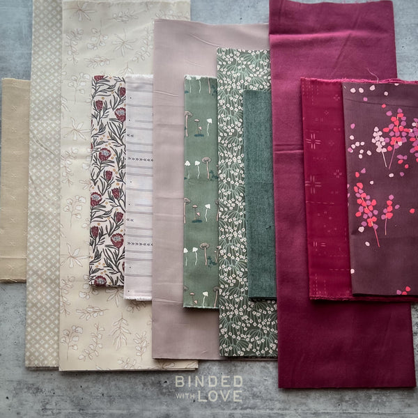 Curated Remnant Bundle | 12 Fabric End of Bolt Quilting Bundle | One of a Kind | REMNANT BUNDLE-36