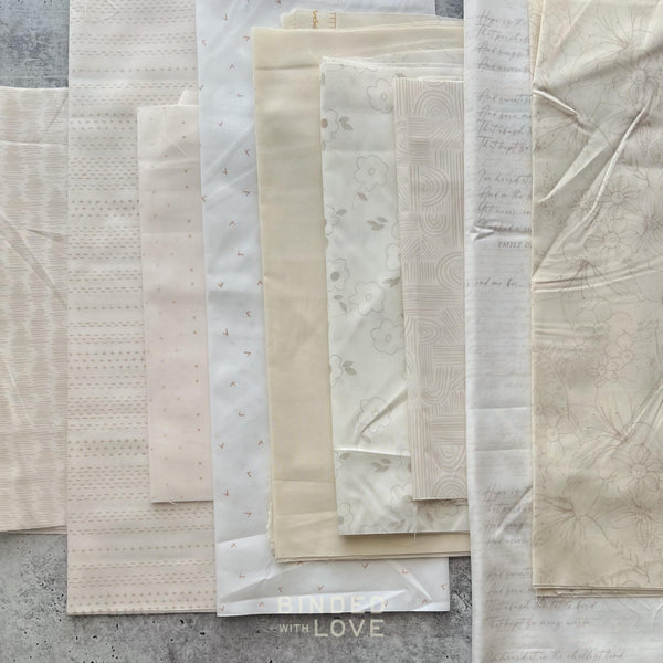 Curated Remnant Bundle | 9 Fabric End of Bolt Quilting Bundle | One of a Kind | REMNANT BUNDLE-48