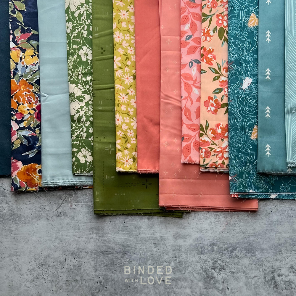 Curated Remnant Bundle | 13 Fabric End of Bolt Quilting Bundle | One of a Kind | REMNANT BUNDLE-120