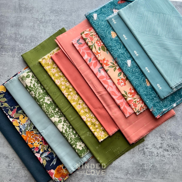 Curated Remnant Bundle | 13 Fabric End of Bolt Quilting Bundle | One of a Kind | REMNANT BUNDLE-120
