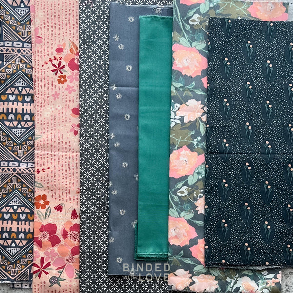 Curated Remnant Bundle | 7 Fabric End of Bolt Quilting Bundle | One of a Kind | REMNANT BUNDLE-121