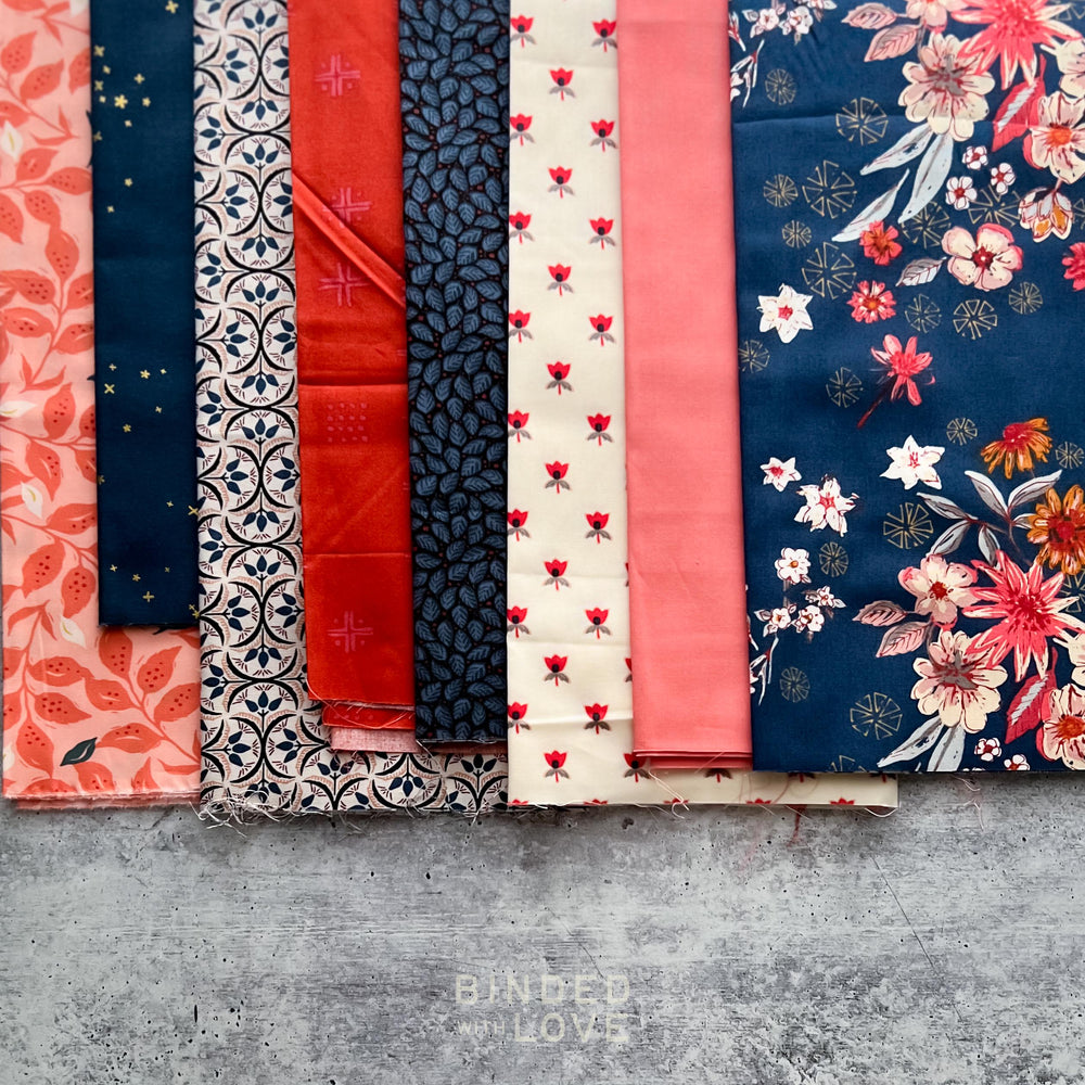 Curated Remnant Bundle | 8 Fabric End of Bolt Quilting Bundle | One of a Kind | REMNANT BUNDLE-122