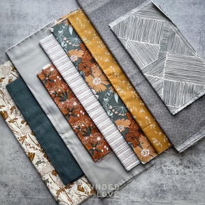 Curated Remnant Bundle | 9 Fabric End of Bolt Quilting Bundle | One of a Kind | REMNANT BUNDLE-123