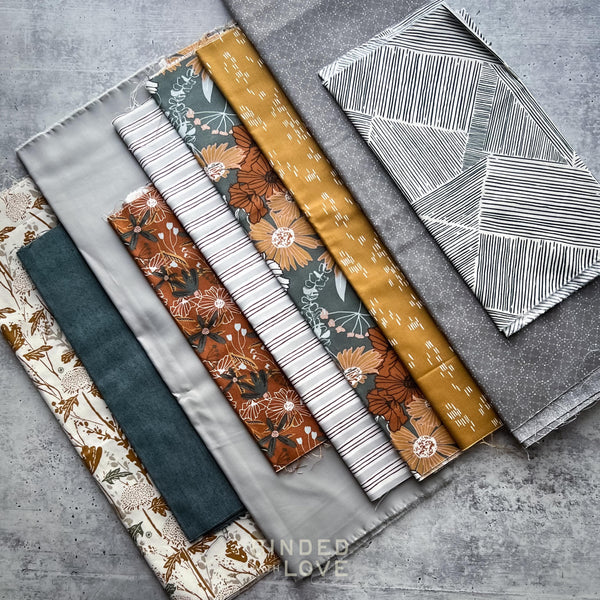 Curated Remnant Bundle | 9 Fabric End of Bolt Quilting Bundle | One of a Kind | REMNANT BUNDLE-123