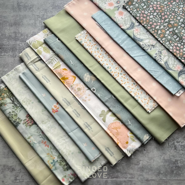 Curated Remnant Bundle | 13 Fabric End of Bolt Quilting Bundle | One of a Kind | REMNANT BUNDLE-125