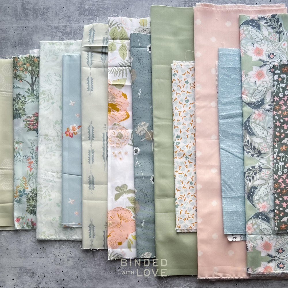 Curated Remnant Bundle | 13 Fabric End of Bolt Quilting Bundle | One of a Kind | REMNANT BUNDLE-125