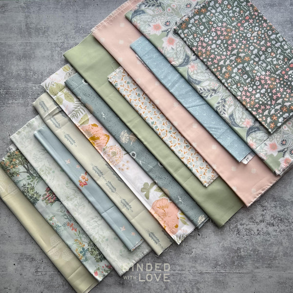 Curated Remnant Bundle | 13 Fabric End of Bolt Quilting Bundle | One of a Kind | REMNANT BUNDLE-125