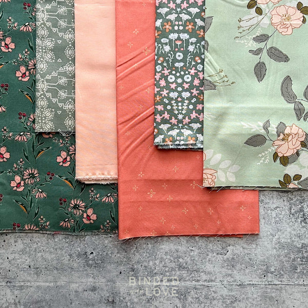 Curated Remnant Bundle | 6 Fabric End of Bolt Quilting Bundle | One of a Kind | REMNANT BUNDLE-129