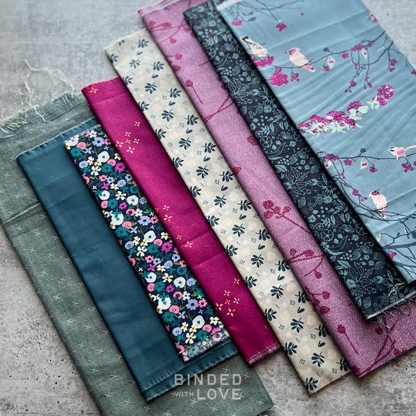 Curated Remnant Bundle | 8 Fabric End of Bolt Quilting Bundle | One of a Kind | REMNANT BUNDLE-130
