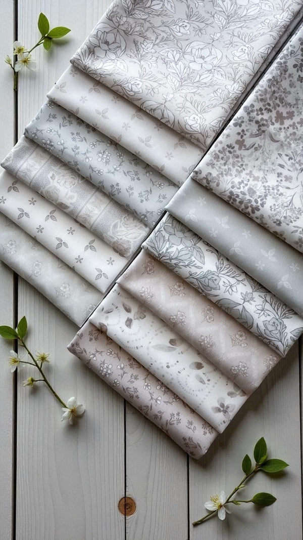 Gentle Whispers Collection by Trisha Patel | 12 Prints | Cloud9 Fabrics | Fat Quarter Bundle or Half Yard Bundle