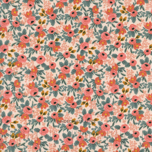 Rosa Peach AB8004-001 | Les Fleurs by Rifle Paper Co | Cotton + Steel | Continuous Yardage | Fat Quarter