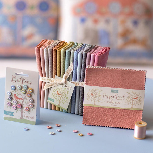 Poppy Seed Dusty Peach 130172 | Poppy Seed Basics by Tone Finnanger | Tilda Fabrics