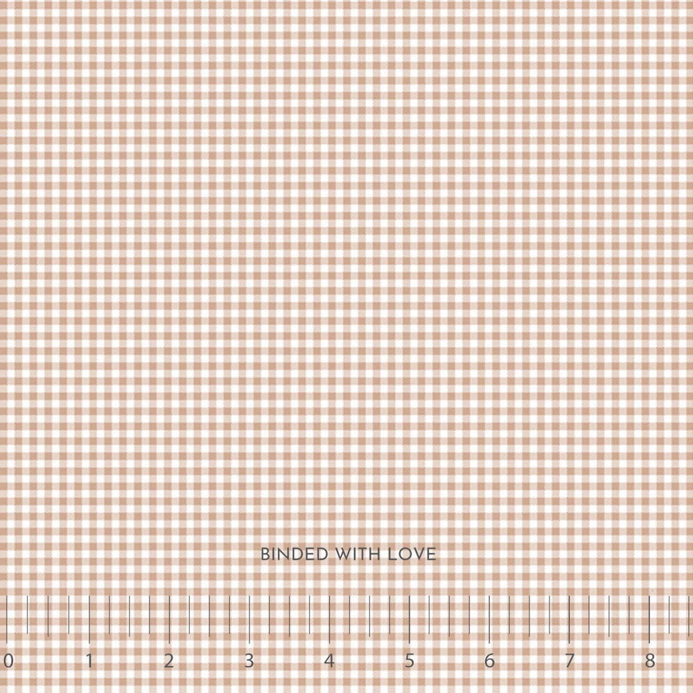 Checks Toffee 92101-32, Nest Fabric by Ghazal Razavi for FIGO Fabrics, Neutral Quilting Cotton, Low Volume Fabric, Modern Basics Fabric
