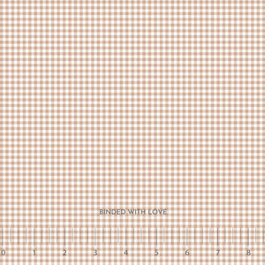 Checks Toffee 92101-32, Nest Fabric by Ghazal Razavi for FIGO Fabrics, Neutral Quilting Cotton, Low Volume Fabric, Modern Basics Fabric