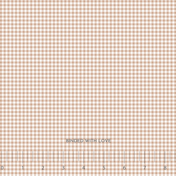 Checks Toffee 92101-32, Nest Fabric by Ghazal Razavi for FIGO Fabrics, Neutral Quilting Cotton, Low Volume Fabric, Modern Basics Fabric