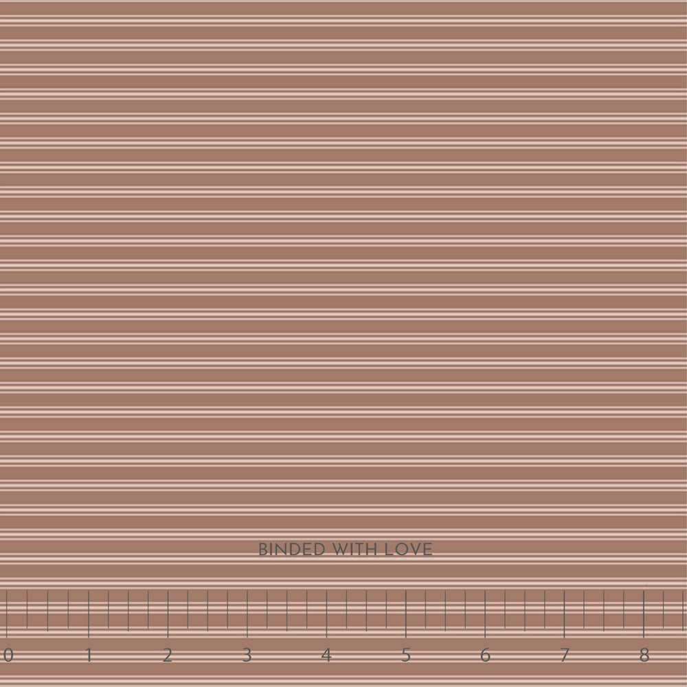 Stripe Cinnamon 92103-36, Nest Fabric by Ghazal Razavi for FIGO Fabrics, Neutral Quilting Cotton, Low Volume Fabric, Modern Basics Fabric