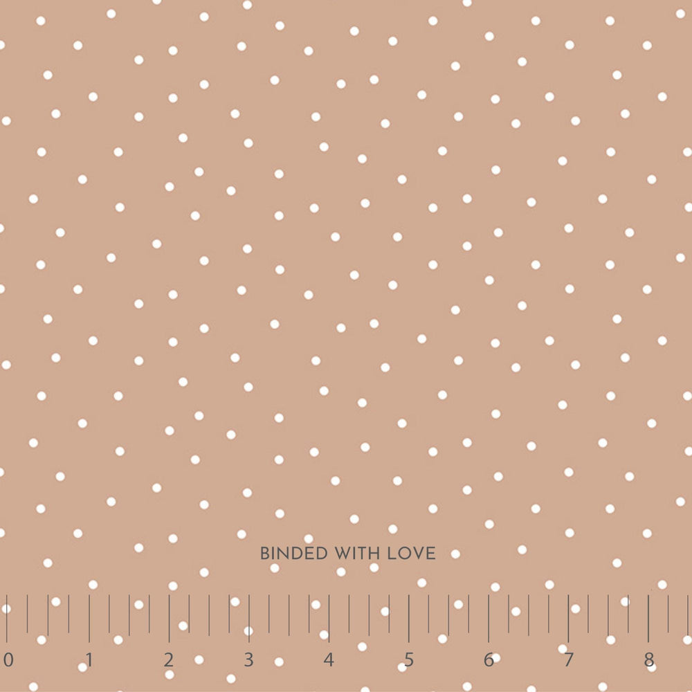 Dots Caramel 92100-33, Nest Fabric by Ghazal Razavi for FIGO Fabrics, Neutral Quilting Cotton, Low Volume Fabric, Modern Basics Fabric