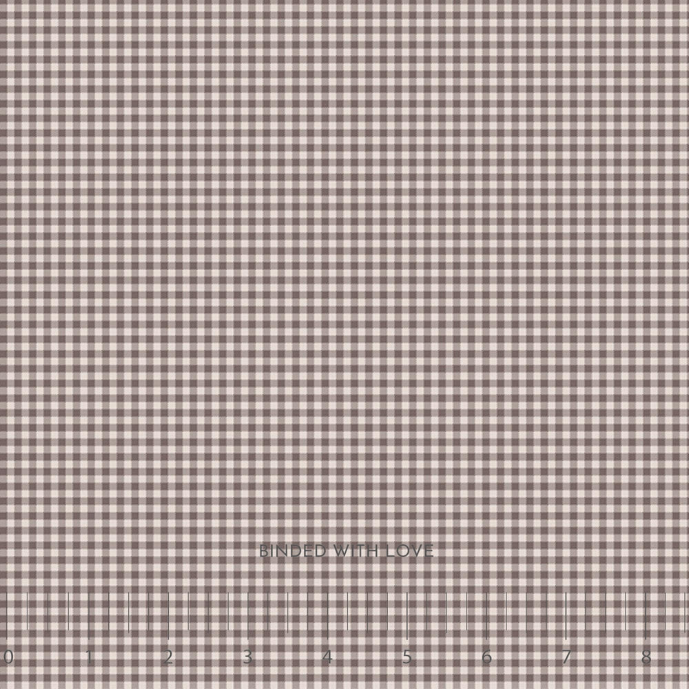 Checks Walnut 92101-16, Nest Fabric by Ghazal Razavi for FIGO Fabrics, Neutral Quilting Cotton, Low Volume Fabric, Modern Basics Fabric