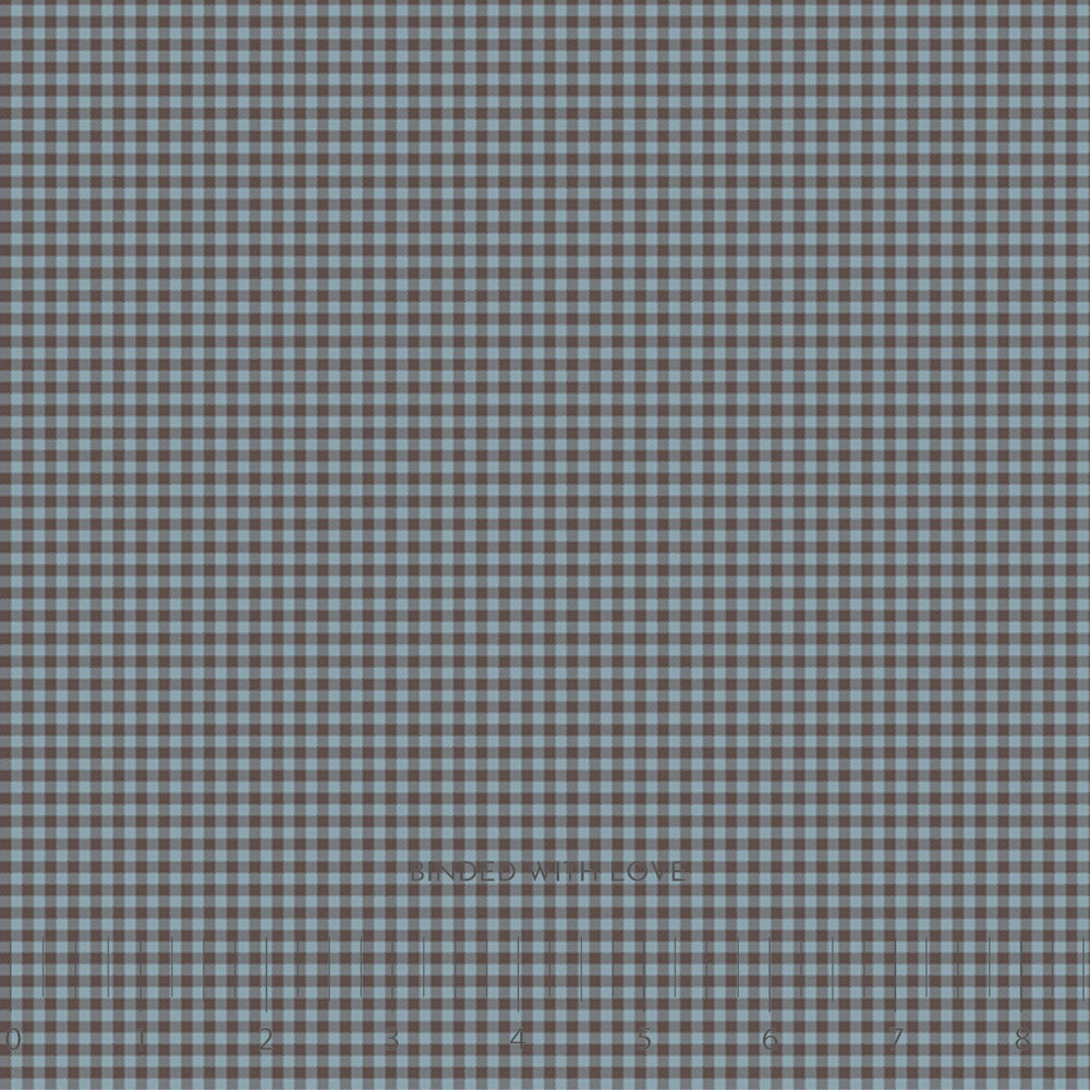 Checks Blueberry 92101-45, Nest Fabric by Ghazal Razavi for FIGO Fabrics, Neutral Quilting Cotton, Low Volume Fabric, Modern Basics Fabric