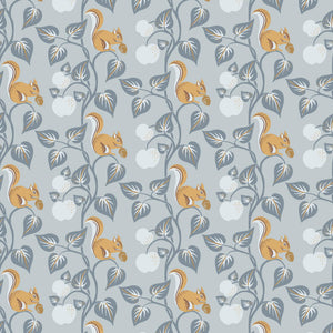 Acorn Gathering Blue Gray 228910 | Orchard Season by House of Haricot