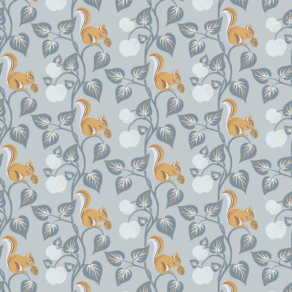 Acorn Gathering Blue Gray 228910 | Orchard Season by House of Haricot