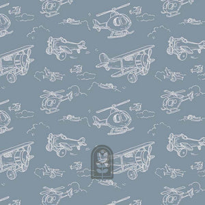 Planes Teal 91241-62 | Soaring Dreams by Jessica Yon Lo