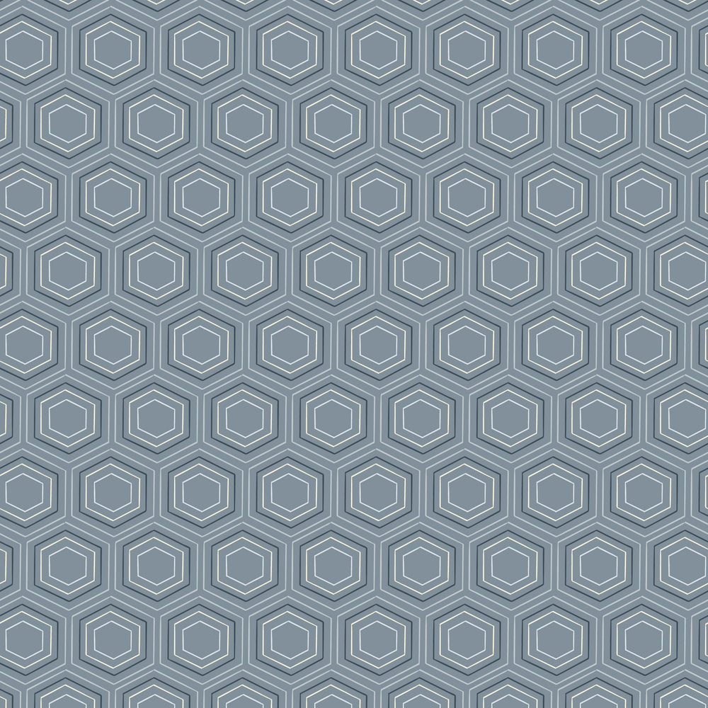 Honeycomb Dreams Blue Gray 228913 | Orchard Season by House of Haricot