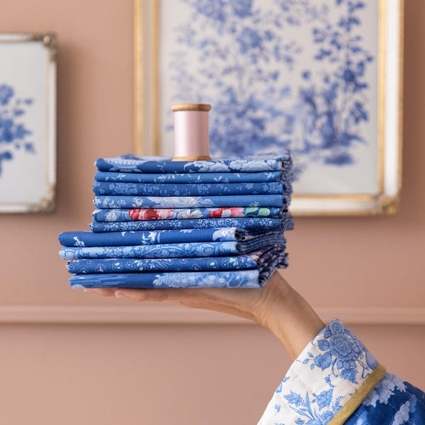 Shipping JUNE 1ST | Something Blue Full Dark Bundle | Tilda Fabrics | 10 Cotton Fabrics