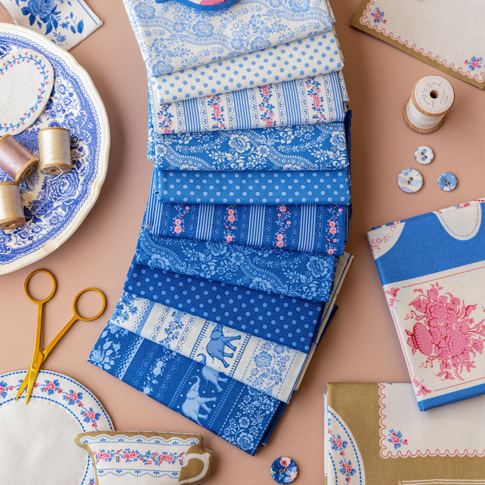 Shipping JUNE 1ST | Something Blue Blender Collection Bundle | Tilda Fabrics | 12 Cotton Fabrics