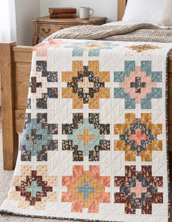 Folk Florals Straw JR103-ST1 | Adventure North by Jaclyn Ruble Design