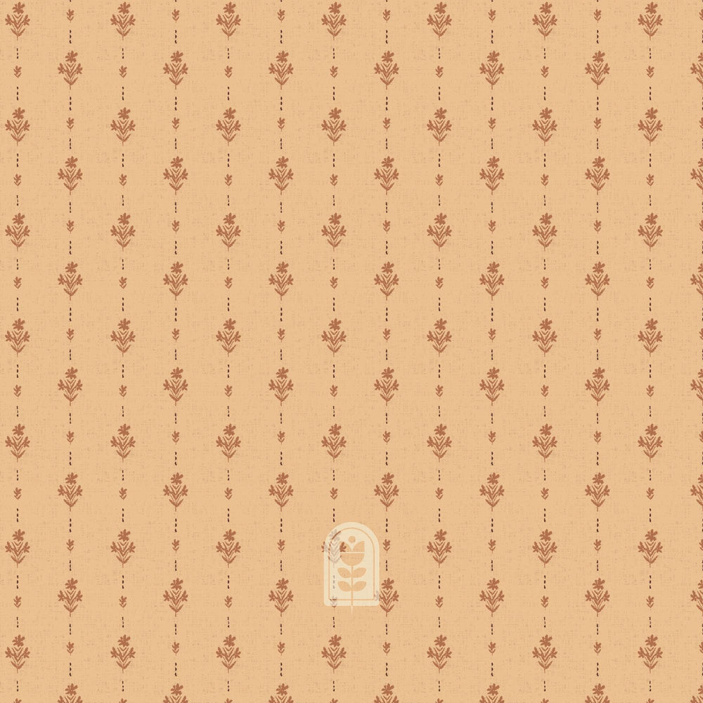 Folk Florals Golden Tan JR103-GT2 | Adventure North by Jaclyn Ruble Design