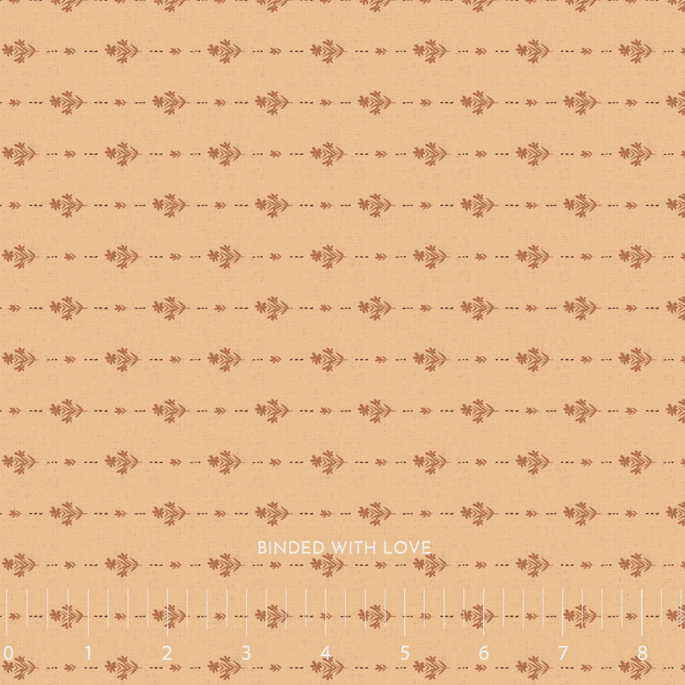 Folk Florals Golden Tan JR103-GT2 | Adventure North by Jaclyn Ruble Design