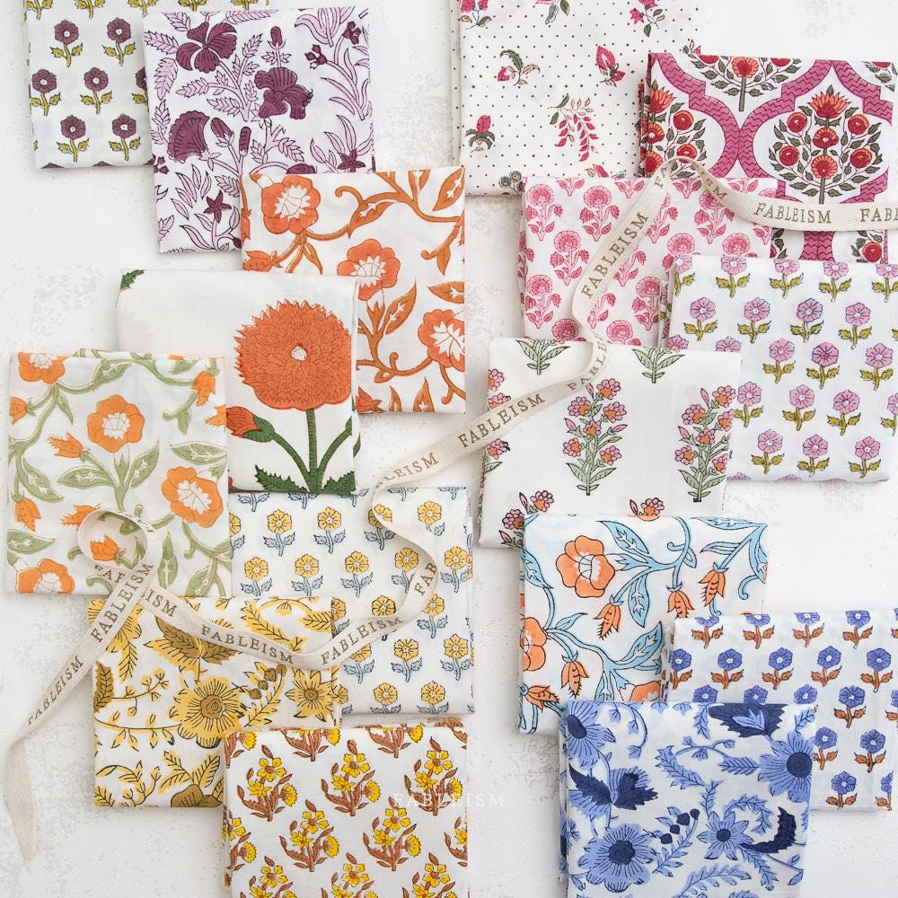 Indian Block Prints Swatch Card – 16 Colors