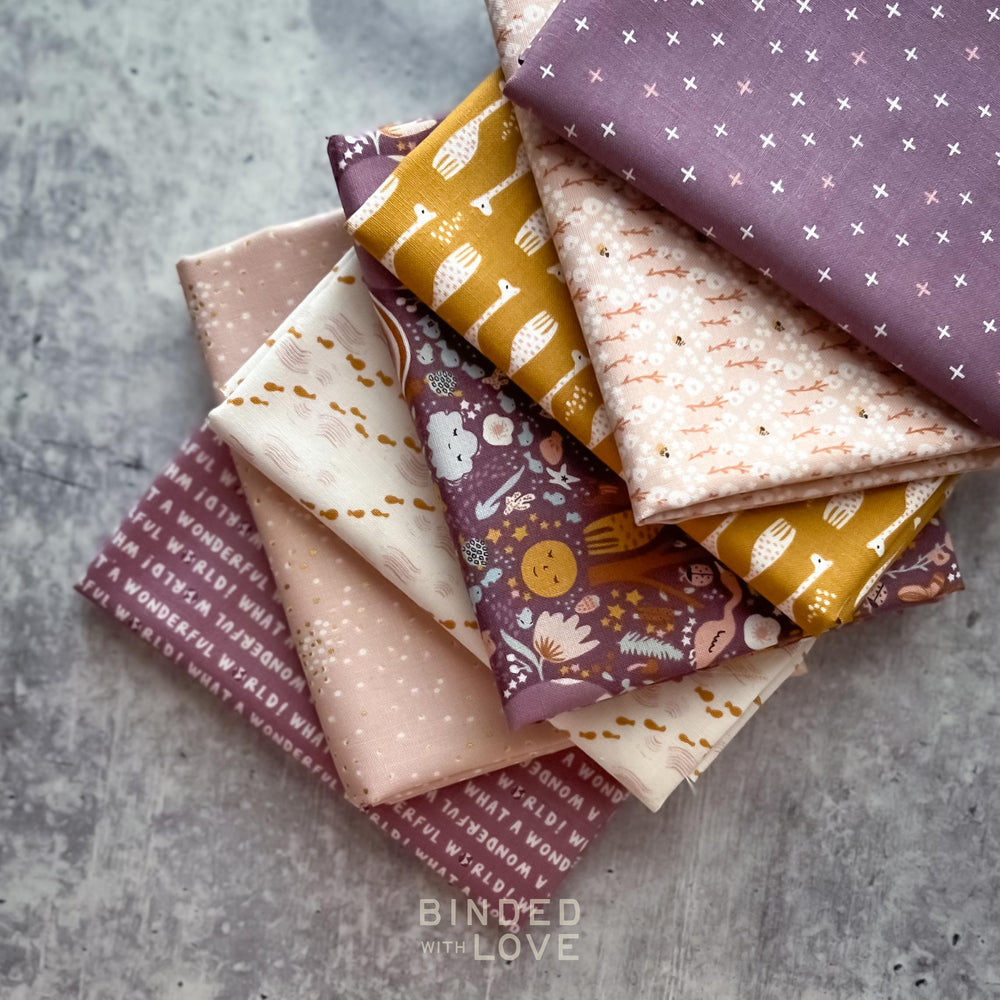 Wonderful World by Seiko Sisco for Cotton + Steel | Purple Colorway 7 Prints | Precut Bundle