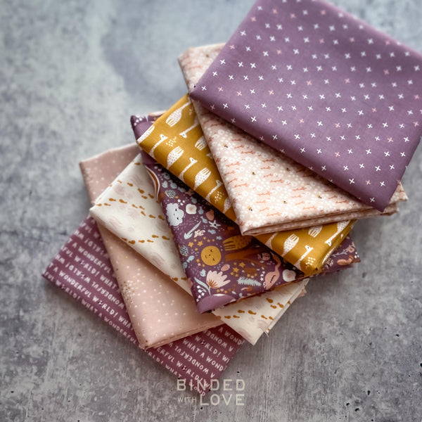 Wonderful World by Seiko Sisco for Cotton + Steel | Purple Colorway 7 Prints | Precut Bundle