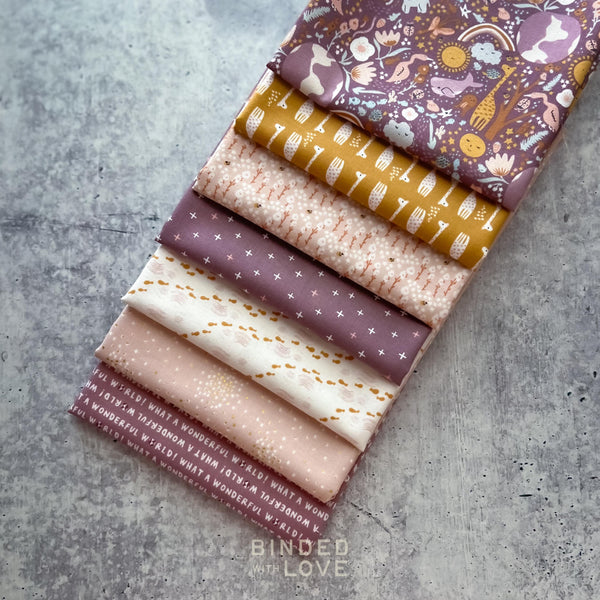 Wonderful World by Seiko Sisco for Cotton + Steel | Purple Colorway 7 Prints | Precut Bundle
