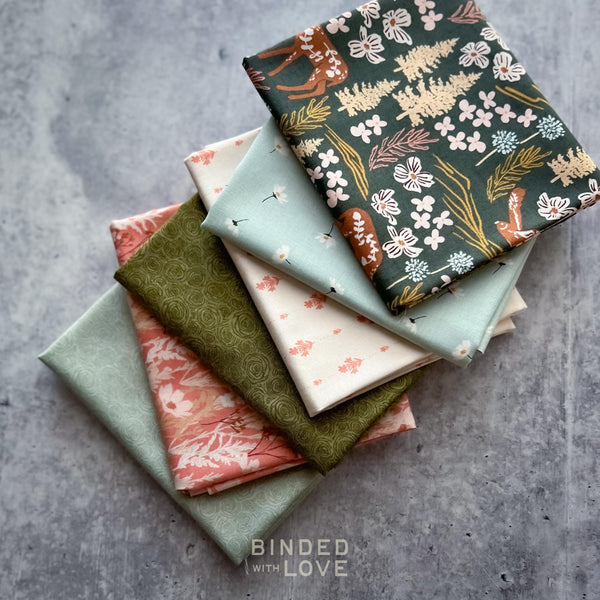 Adventure North by Jaclyn Ruble for RJR Fabrics | 6 Prints Green Colorway