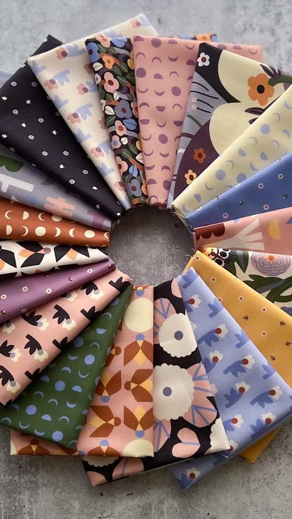 Firefly Moon by Leah Duncan for Cloud9 Fabrics | Complete Collection Bundle | Organic Quilting Cotton | Fat Quarter or Half Yard Bundle