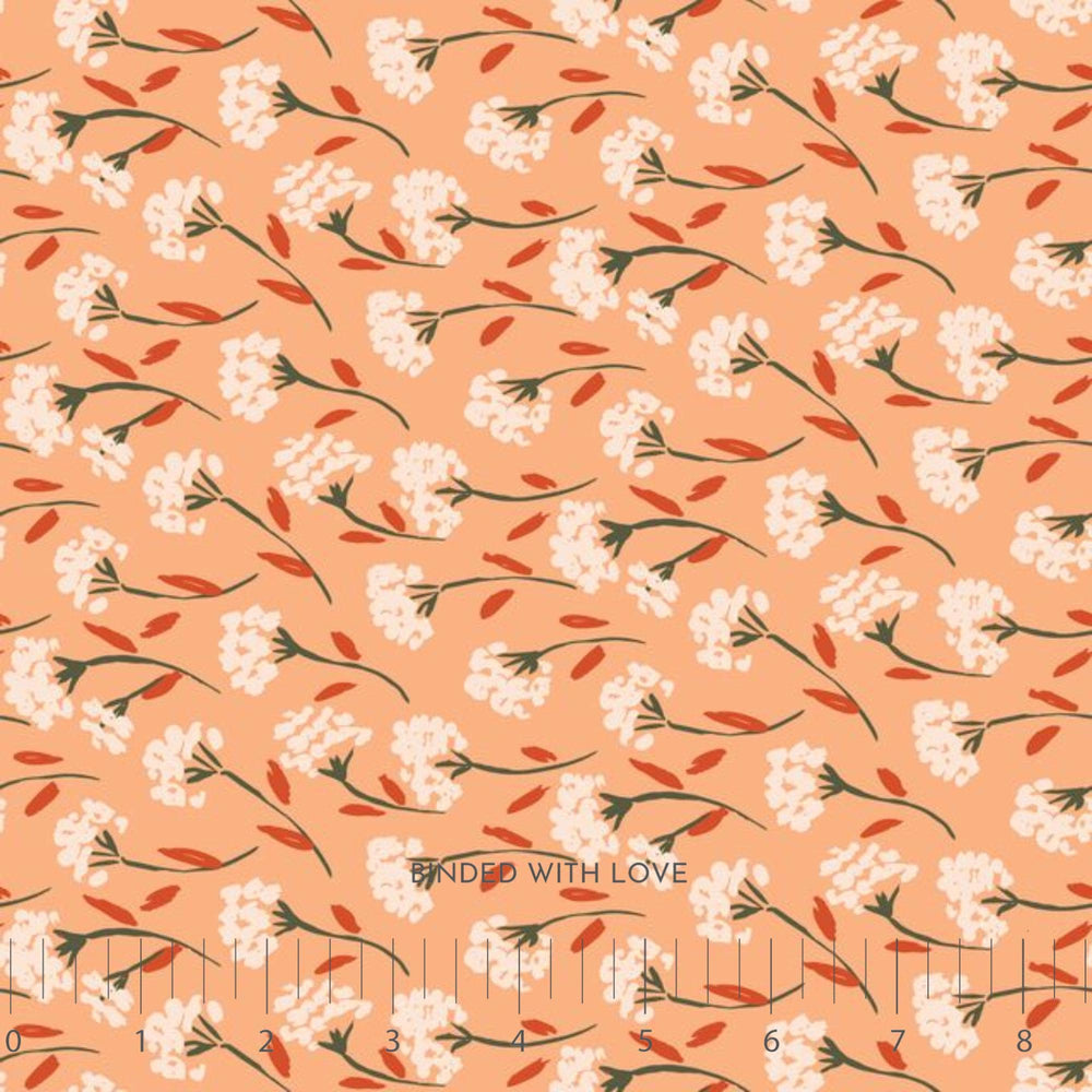 Painted Flower Bunch Coral 229025 | Crimson and Evergreen by Kay’s Illustrations