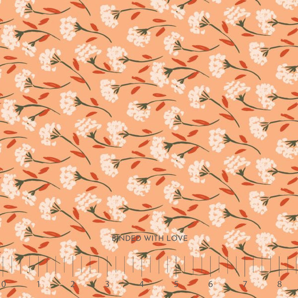 Painted Flower Bunch Coral 229025 | Crimson and Evergreen by Kay’s Illustrations