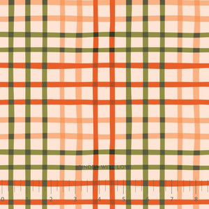 Wavy Fun Checks Blush 229028 | Crimson and Evergreen by Kay’s Illustrations