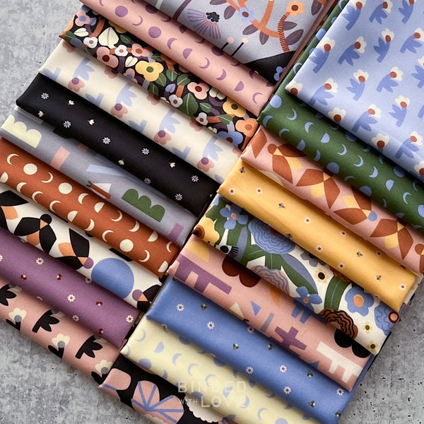 Firefly Moon by Leah Duncan for Cloud9 Fabrics | Complete Collection Bundle | Organic Quilting Cotton | Fat Quarter or Half Yard Bundle
