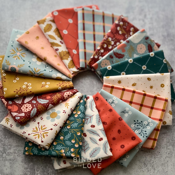 Folky Forest by Soph Rowe for Cloud9 Fabrics | Complete Collection Bundle | Organic Quilting Cotton | Fat Quarter or Half Yard Bundle