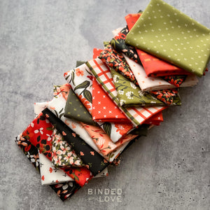 Crimson and Evergreen by Kay’s Illustrations for Cloud9 Fabrics | Organic Quilting Cotton | Fat Quarter or Half Yard Bundle